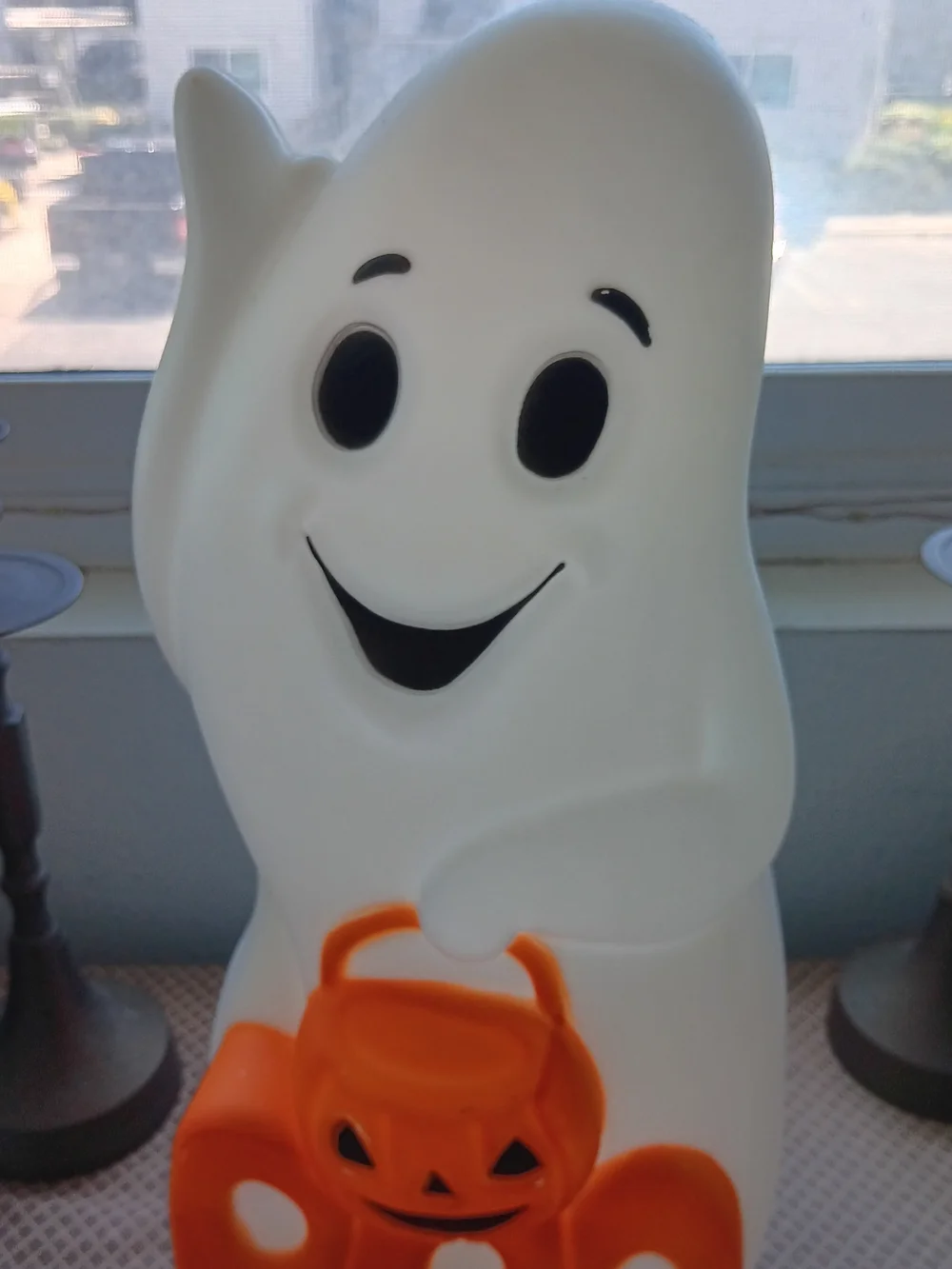 Blow Plastic Ghost Halloween Decor, Nwts, Lights Up, Vintage Feel.